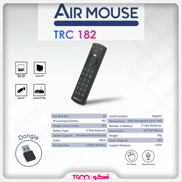 ریموت کنترل تسکو مدل TRC 182T