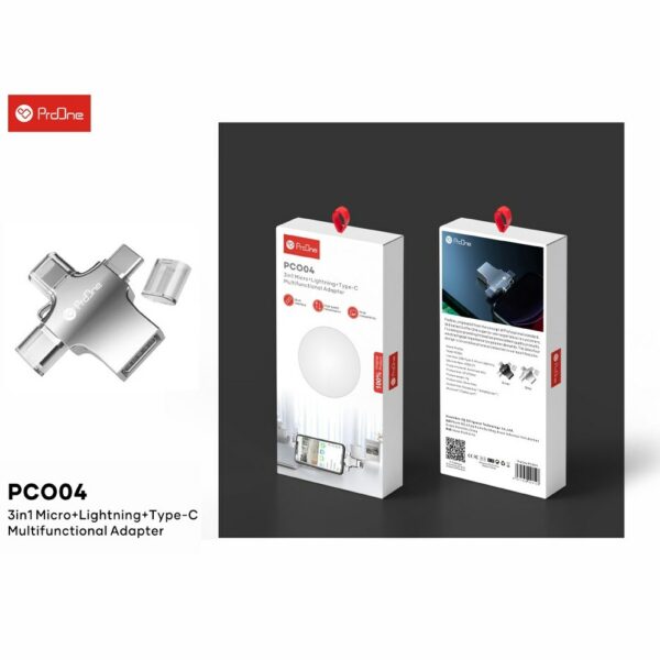 تبدیل USB به Micro-USB LIGHTNING TYPE C پرووان مدل PCO04