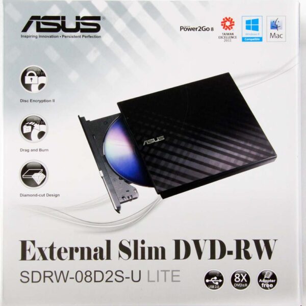 DVD رایتر اکسترنال ایسوس مدل SDRW-08D2S-U LITE