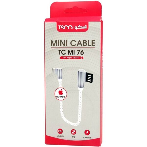 کابل تبدیل USB به لایتنینگ تسکو مدل TC MI76 طول 0.2 متر