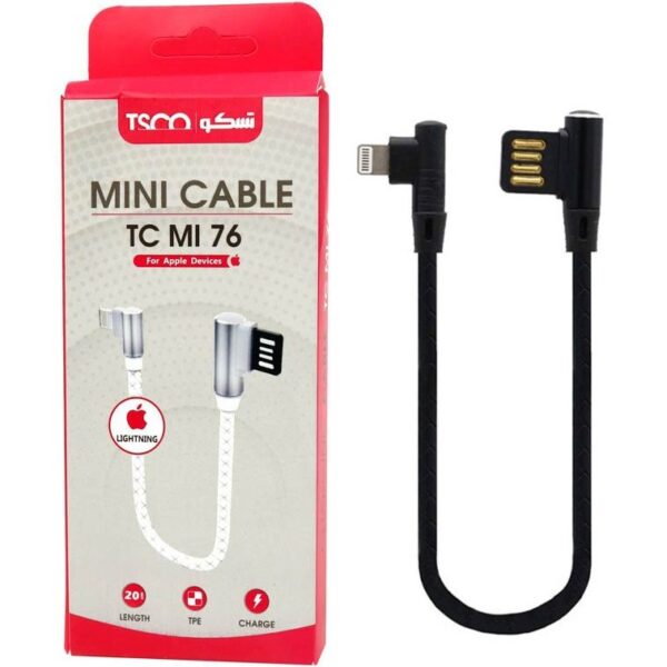 کابل تبدیل USB به لایتنینگ تسکو مدل TC MI76 طول 0.2 متر