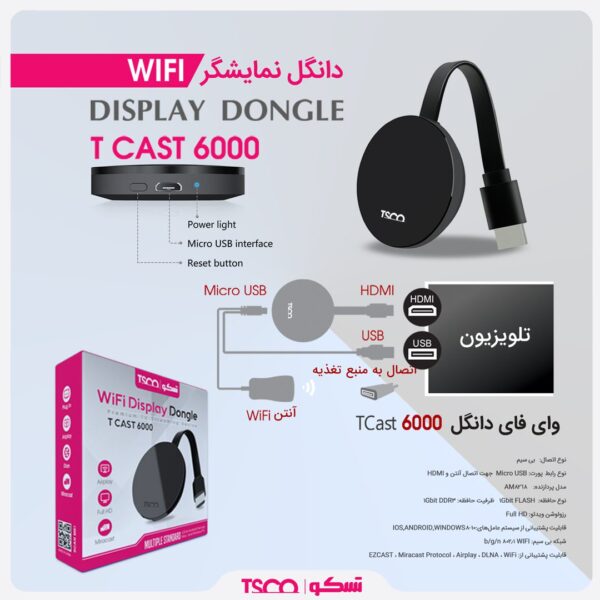 دانگل HDMI تسکو مدل T-Cast 6000