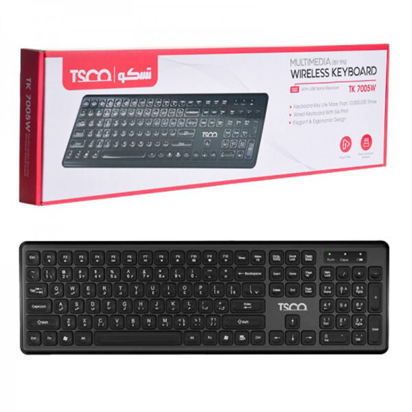 کیبورد بی سیم تسکو مدل TK 7005W