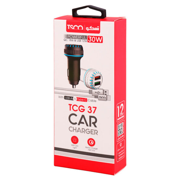 شارژر فندکی تسکو مدل TCG 37