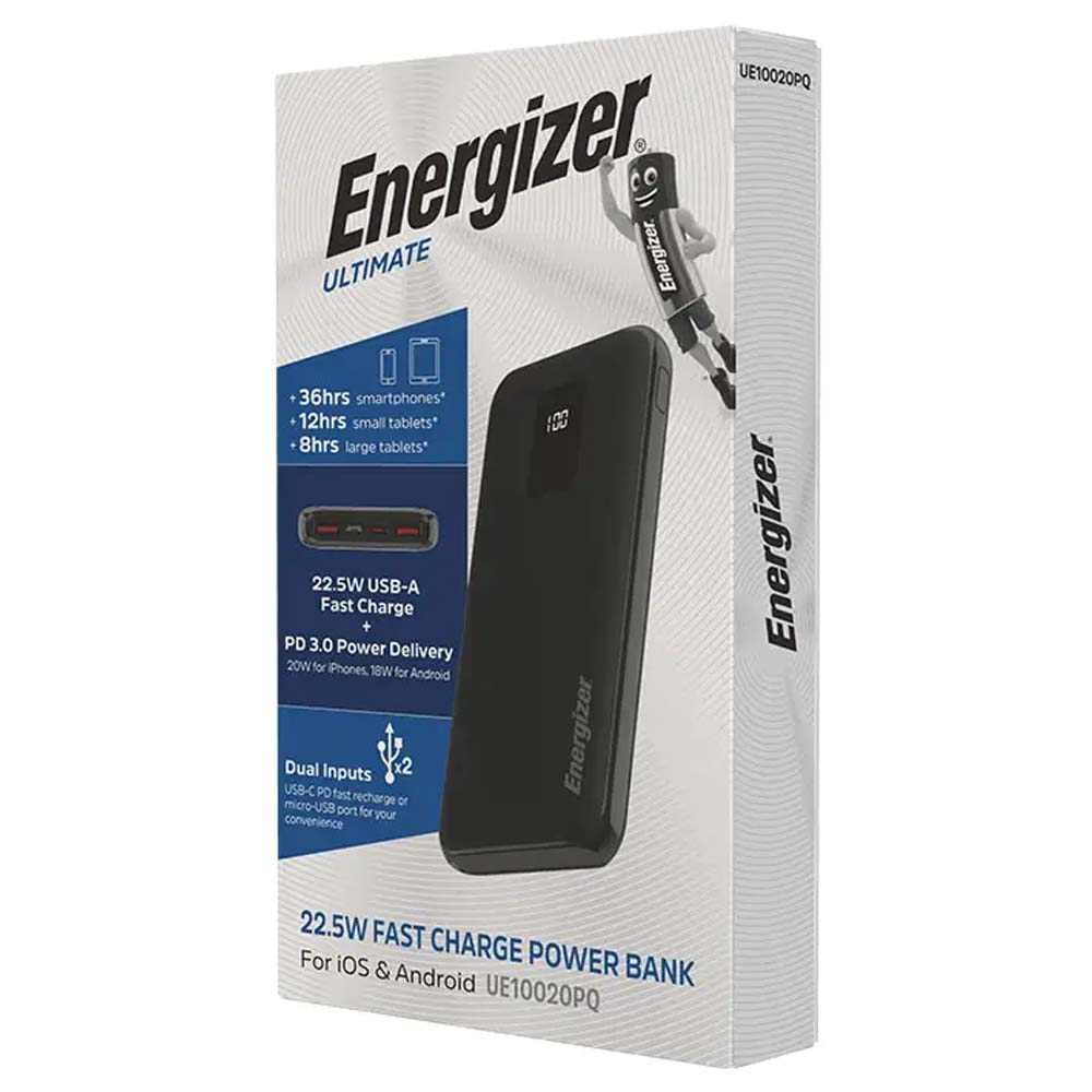 پاوربانک انرجایزر مدل UE10020PQ ظرفیت 10000 میلی آمپر ساعت
